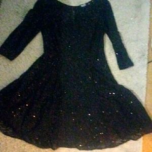Black sequin evening or party dress
